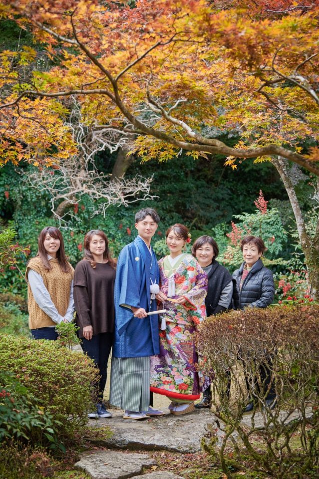 徳島　フォトウェディング　和装　白無垢　家族写真
