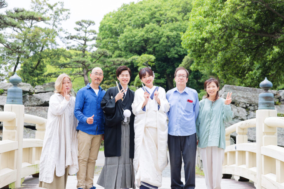 徳島中央公園　城跡　家族写真　和装　フォト