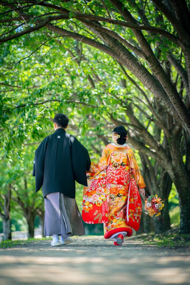 徳島城公園　色打掛赤