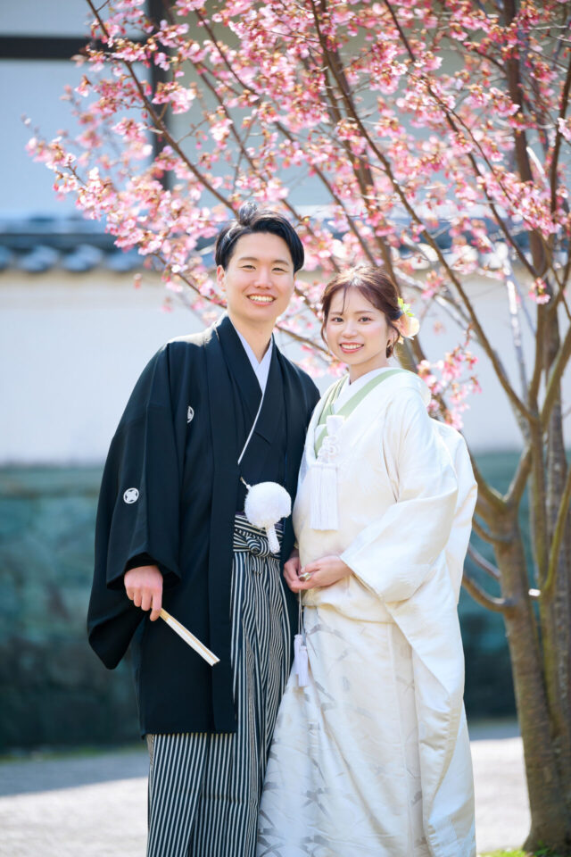 桜 白無垢 紋付袴 フォトウェディング