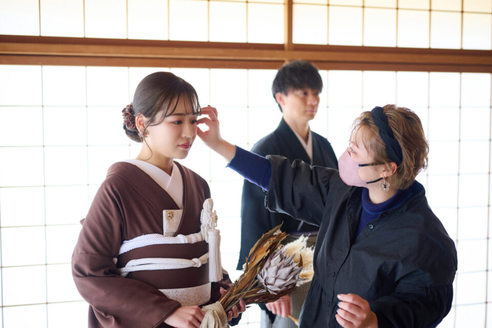 和装　フォトウェディング　徳島　掛下　ヘアメイク